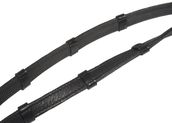 HC Nahka/Kumiohjat Stoppareilla Musta 12mm