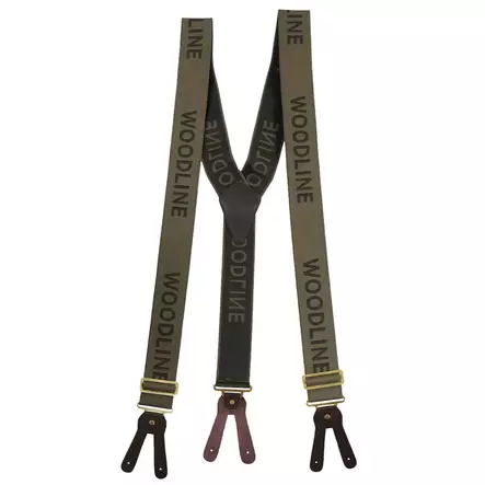 Woodline Henkselit Ruskea/Vihreä 50mm Lenkeillä - Vyöt ja Henkselit - 7333080062280 - 1