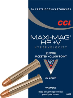 CCI MaxiMag 22WMR 1,95g +V HP 50kpl - Pienoiskiväärin kaliiperi 22 WMR - 076683000590 - 1
