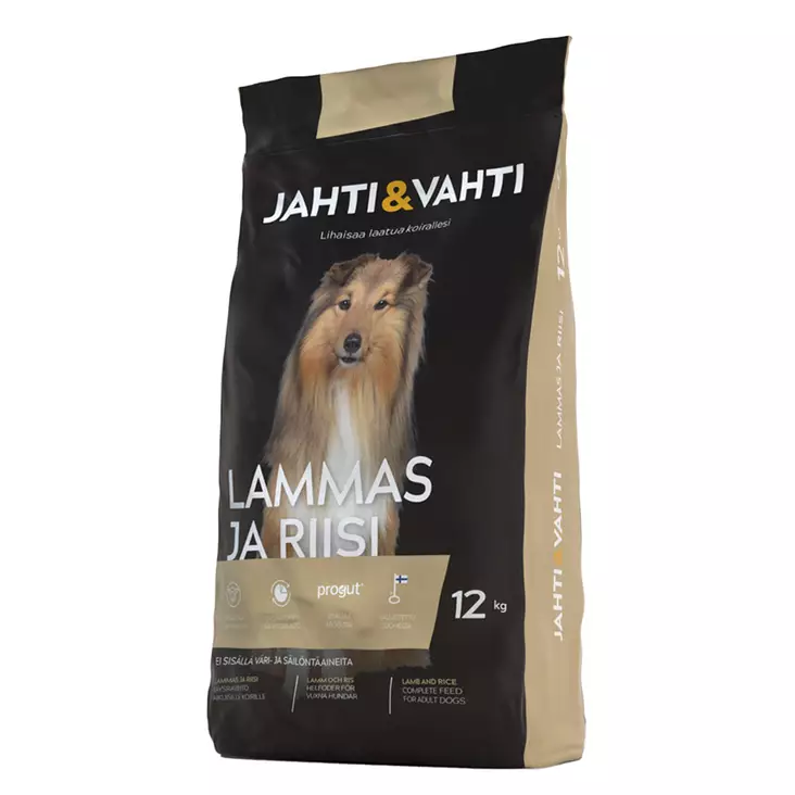 Jahti&Vahti Lammas ja Riisi 12 kg koiranruoka - Koiran kuivaruoka - 6417679047740 - 1