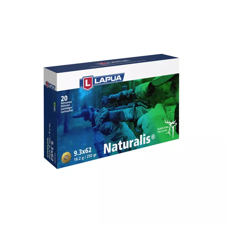 Lapua Naturalis LR 9,3x62 16,2g 20kpl N560 - Kiväärin kaliiperi 9,3x62 - 6418267103480 - 3