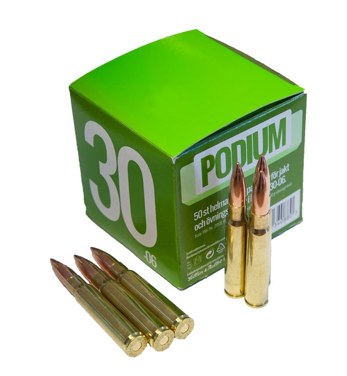 Podium FMJ 30-06 8,0g 50kpl - Kiväärin kaliiperi .30-06 - 8590690340880 - 1