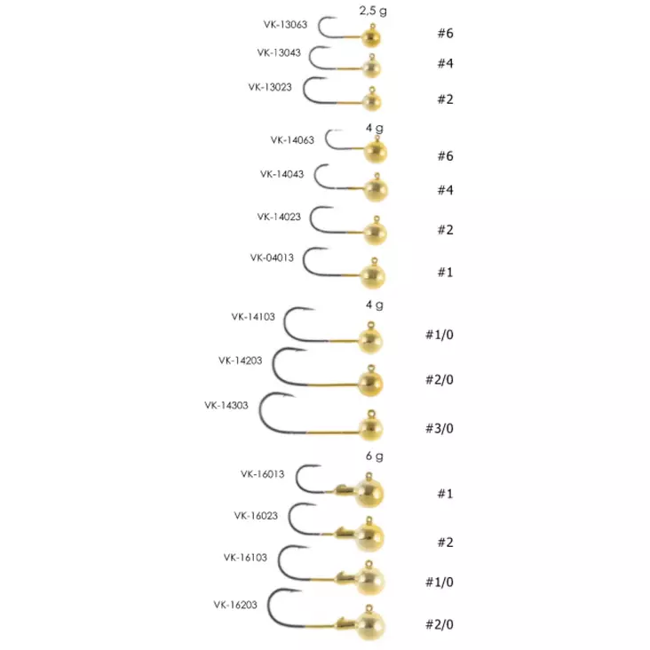 Veka Jigipää Golden 3kpl - Jigit - 3950001271510 - 1