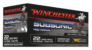 Winchester Subsonic Max HP .22lr 2,72g - Pienoiskiväärin kaliiperi 22 LR - 3950001246020 - 1