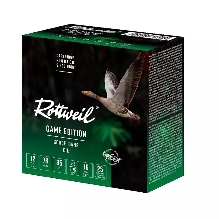 Rottweil Steel Game Edition Goose12/76 #2 / 3,75mm - Haulikon kaliiperi 12/76 - 4000294317040 - 1