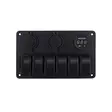 IP68 6 kytkintä, USB ja 12V virtapistoke 12/24V -kytkinpaneeli - Venetarvikkeet - NSF002721 - 1