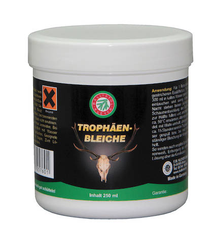 Ballistol kallonvalkaisujauhe Trophy Bleach 250ml - Trofeiden käsittely - 4017777257601 - 1