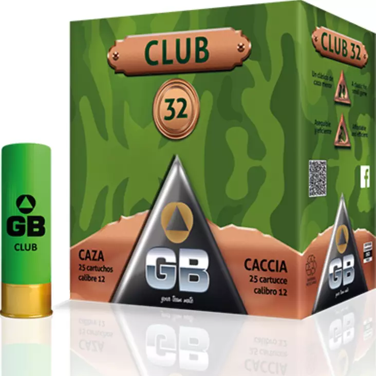 GB Club 32g 12/70 25kpl Haulikonpatruuna - Haulikon kaliiperi 12/70 - 8435101616881 - 1