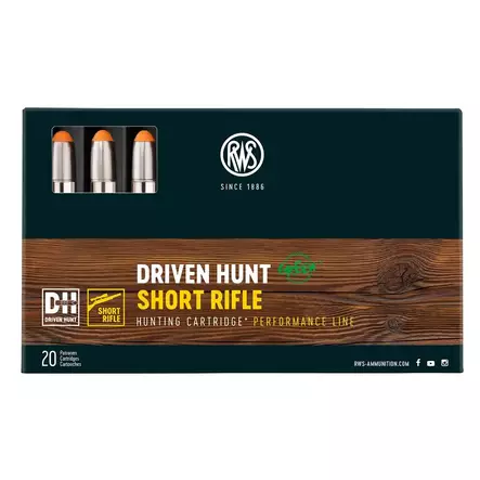 RWS Driven Hunt Short Rifle 9,3x62 lyijytön metsästyspatruuna 20kpl - Kiväärin kaliiperi 9,3x62 - 4000294307812 - 1