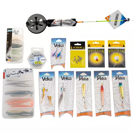 Talvikalastajan Täydellinen Pilkkisetti 1 - Pilkkionget, pilkkivavat, pilkkikelat - 3950001300722 - 1
