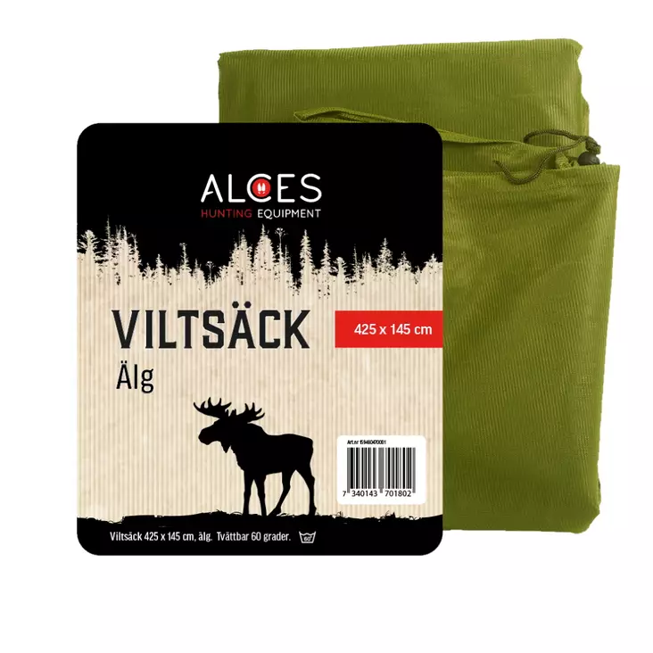 Alces Riistapussi Hirvi 425x145cm - Lihankäsittely ja säilöntä - 7340143701802 - 1