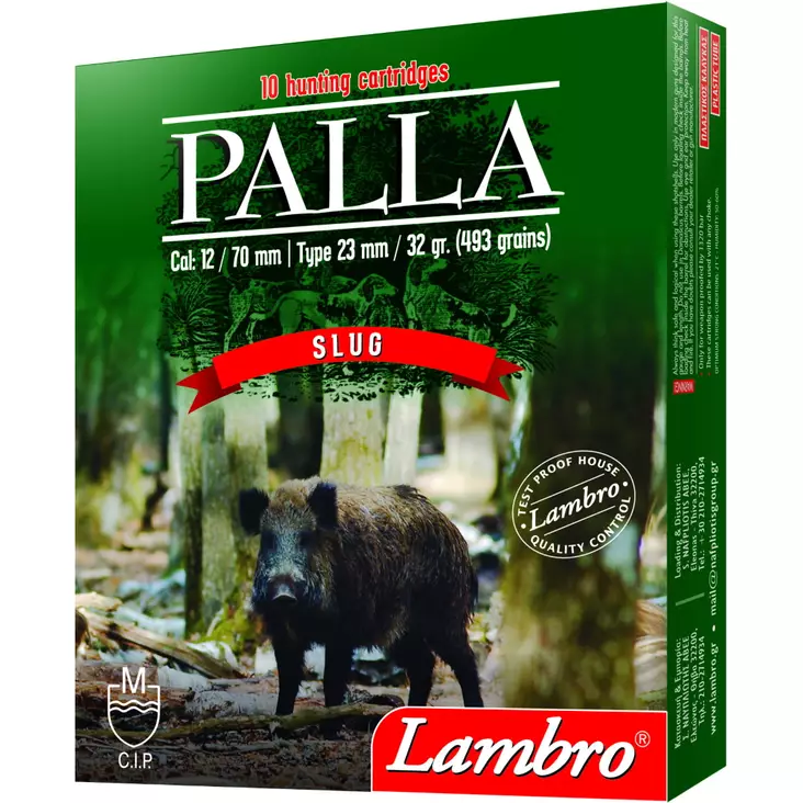 Lambro Palla Gualandi 12/70 32g Täyteinen 10kpl - Haulikon kaliiperi 12 - 3950001283902 - 1
