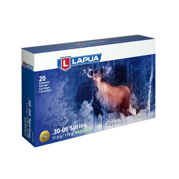 Lapua Naturalis .30-06 Sprg. 11,0g 20kpl - Kiväärin kaliiperi .30-06 - 6418267103442 - 3