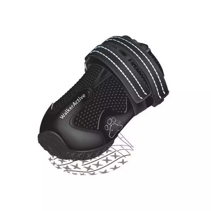 Trixie Walker Active -suojatossut, S–M (2 kpl), musta - Koiran hoito - 4011905194622 - 1