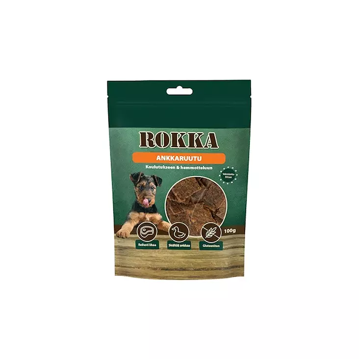 Rokka Ankkaruutu 100g - Koiran puruluut ja herkut - 6438411023952 - 1