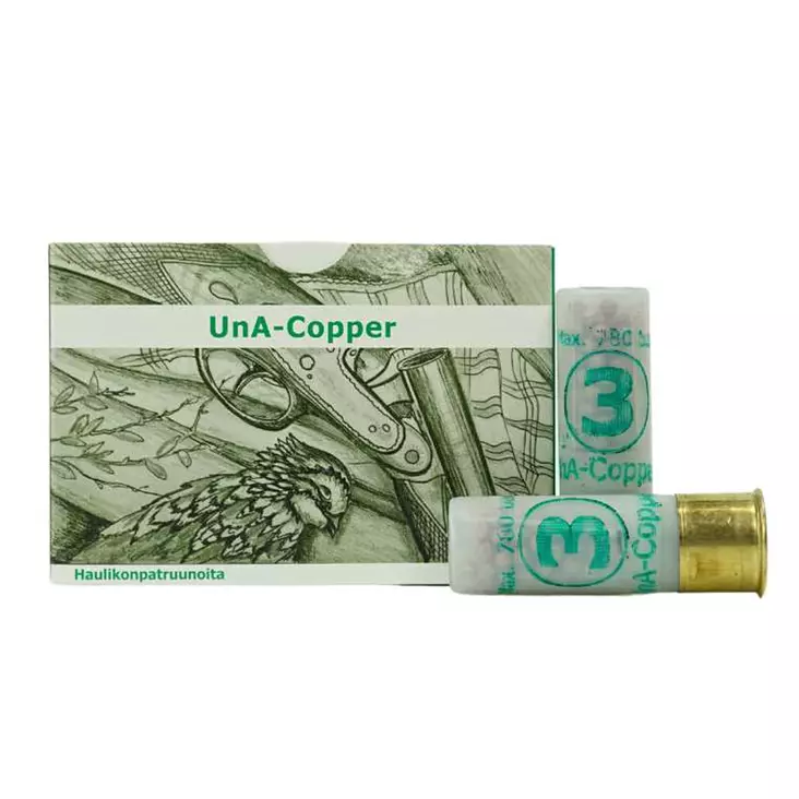 UnA-Copper patruuna 16/70 28 g haulikoko 3,50mm 5 kpl/rs - Haulikon kaliiperi 12/70 - 6430068626272 - 1