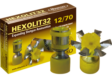 DDupleks Hexolit32 12/70 32g Slug 5kpl, täyteinen - Haulikon kaliiperi 12 - 4751007980203 - 1