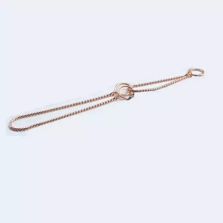 Jokke Snake rosegold puolikiristävä 3mm -näyttelypanta - Koiran pannat ja valjaat - 3950001288563 - 1