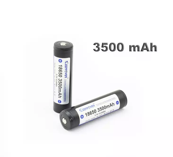3400 mAh Keeppower 18650 3,7 V Li-Ion -akku suojapiirillä - Akut, laturit ja patterit - 3950001245603 - 1