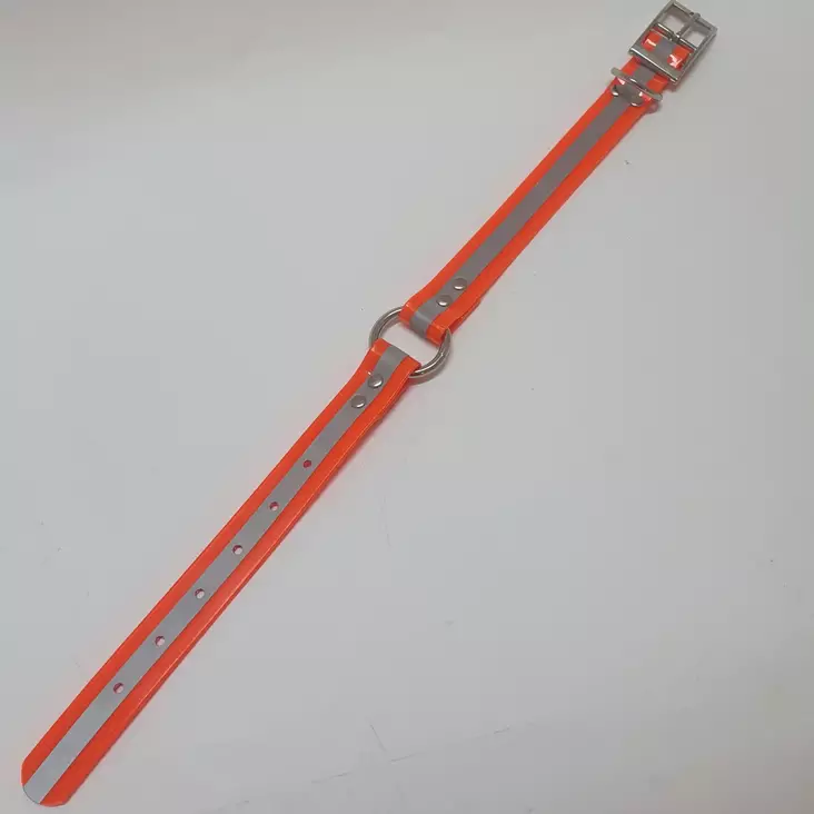 Barq heijastava koiran kaulapanta o-rengas 25x2,5x500mm, Oranssi - Koiran pannat ja valjaat - 7340143704643 - 1