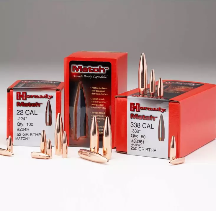 Hornady 22 BTHP Match 22796 75gr 4,8g 600kpl Luoti - Luodit ja haulit - 090255227963 - 1