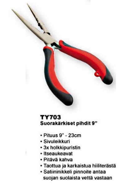 Patriot Pitkäkärkiset peruspihdit 9" - Kalastajan työkalut ja tarvikkeet - 6417512515023 - 1