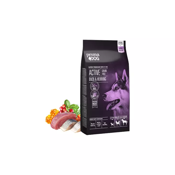 PrimaDog Viljaton Ankka & Silli aikuisille koirille 10kg - Koiran kuivaruoka - 6430069585813 - 1