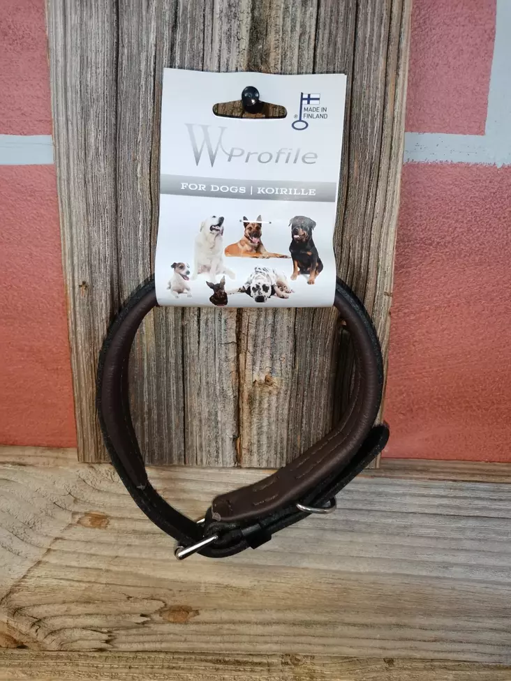 W-Profile Koiran panta, ruskea/musta 40cm - Koiran pannat ja valjaat - 3950000108503 - 2