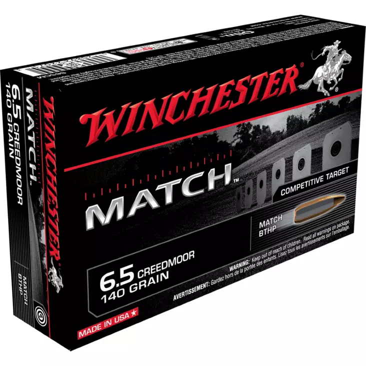 Winchester 6,5CR Match BTHP 9,1g 20kpl Kiväärinpatruuna - Kiväärin kaliiperit 6,5-7,62 - 020892220713 - 1