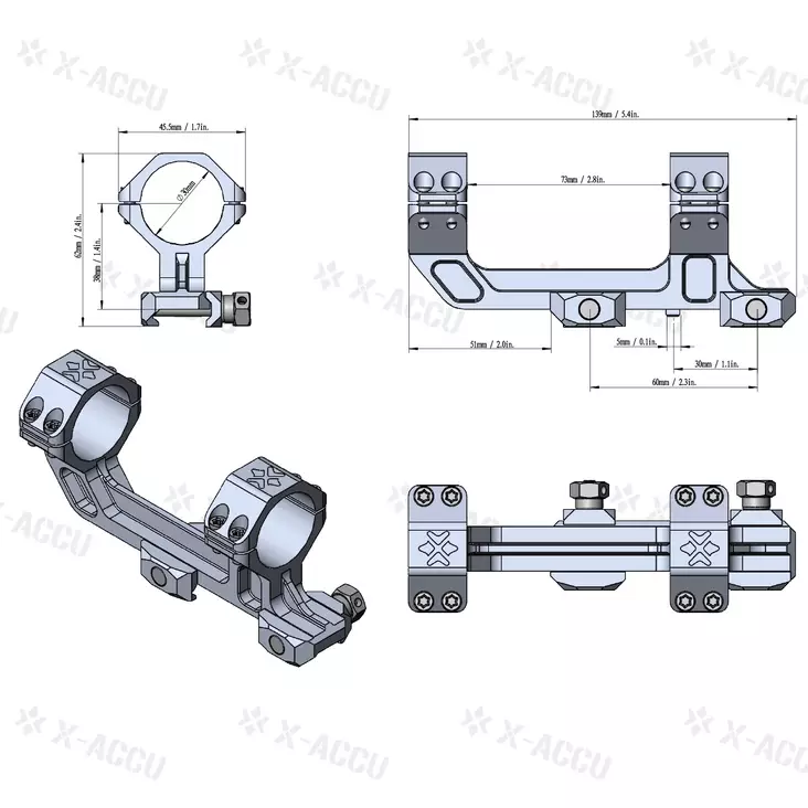 Vector Optics 1-osainen jatkettu kiikarinjalka 30mm putkelle - Kiikarinjalat ja -renkaat - 192687277773 - 1