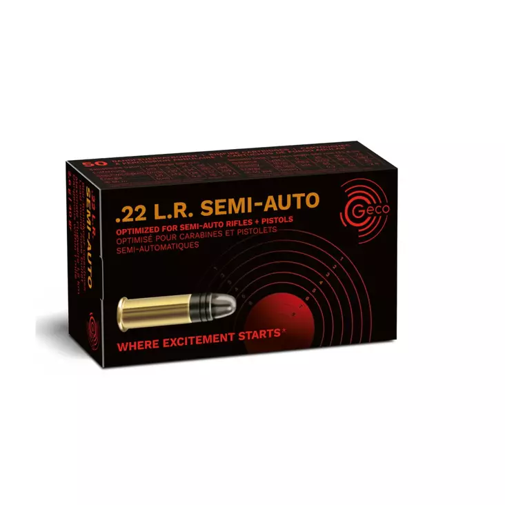 Geco Semi-Auto .22 22LR 2,6g 350m/s - Pienoiskiväärin kaliiperi 22 LR - 3950001295363 - 1