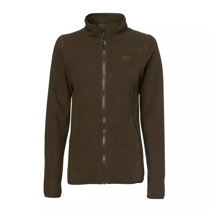 Kodiak Ws Fleece Jacket Solid Brown -naisten fleecetakki - Vihreät / Ruskeat housut - 6438347063053 - 1