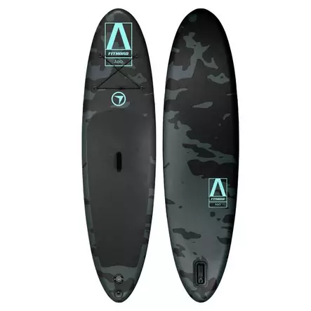 FitNord Aqua Lite SUP-lautasetti, Åbo (musta-turkoosi), alumiinimelalla, G2 - SUP-laudat - KK1005514 - 1