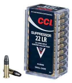 CCI Suppressor HP 2,92g .22lr 500kpl - Pienoiskiväärin kaliiperi 22 LR - 076683509574 - 1