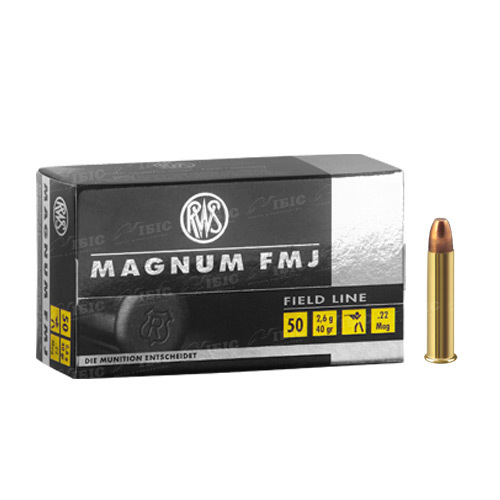 RWS FMJ .22WMR 2,6g 50kpl - Pienoiskiväärin kaliiperi 22 WMR - 4000294133084 - 1