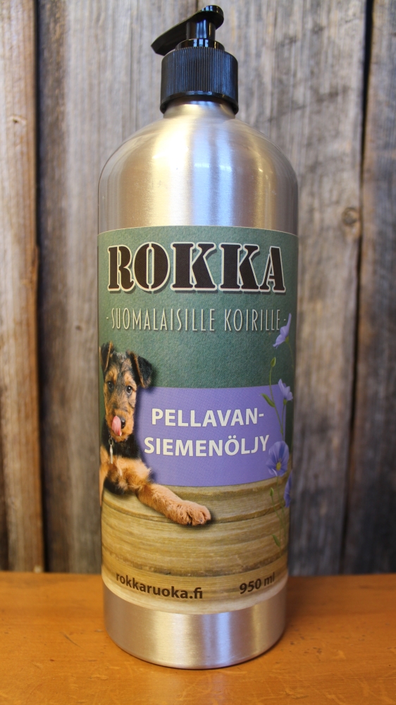 Rokka Pellavansiemenöljy 950ml - Koiran kuivaruoka - 6438411007464 - 1