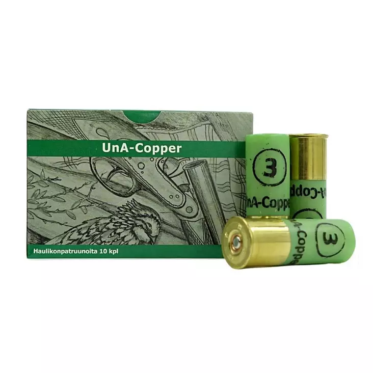 UnA-Copper patruuna 12/70 32g haulikoko 3,25 mm 10kpl/rs 1050bar - Haulikon kaliiperi 12/70 - 6430068626234 - 1