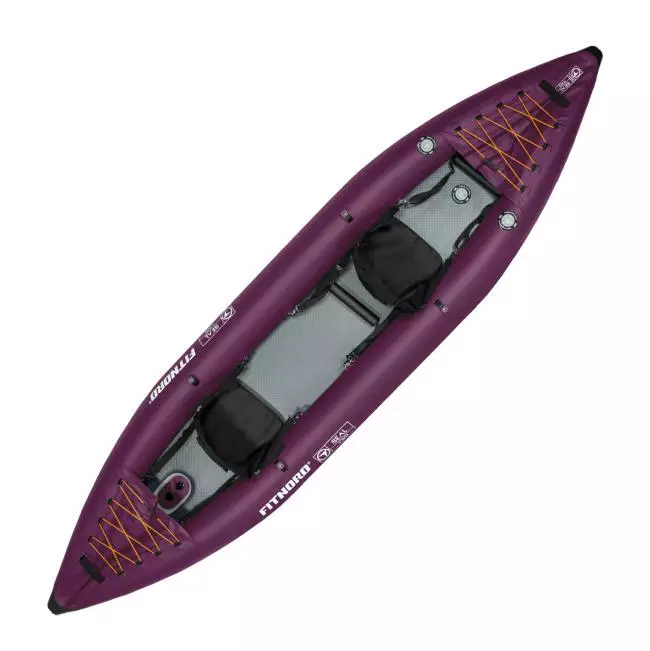 FitNord Seal Two ilmatäytteinen kajakki, tumma violetti (2-istuttava) G2 2026 *Ennakkotilaa 22.5 saapuvasta erästä* - Ilmatäytteiset kajakit - KK1003864 - 1