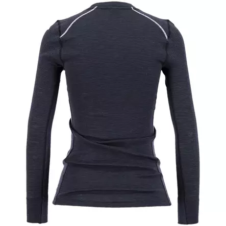 Ulvang Rav 100% Round Neck Ws Black/Granite/High Rise -naisten merinovillapaita - Alusasut - 3950001290405 - 2