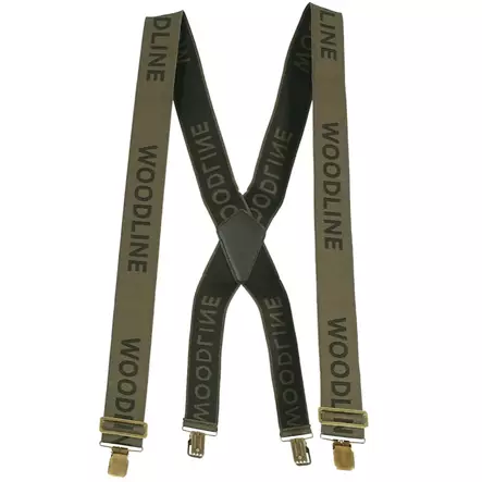 Woodline Henkselit Vihrreä/Ruskea 50mm Klipsit - Vyöt ja Henkselit - 7333080056395 - 1