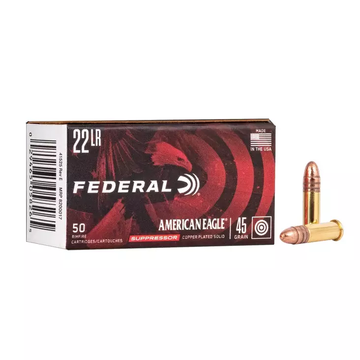 Federal American Eagle .22LR Supressor 50kpl - Pienoiskiväärin kaliiperi 22 LR - 029465058265 - 1