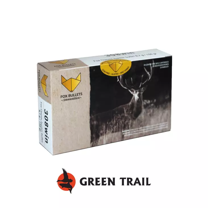 Fox Bullets Classic Hunter .308Win 150gr/9,7g 20kpl Lyijytön metsästyspatruuna - Kiväärin kaliiperi .308 - 3830067345045 - 1