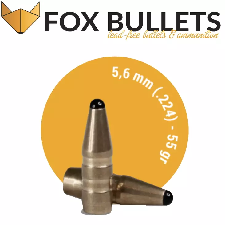 Fox Bullets Classic Hunter 5,6mm/.224 3,6g/55gr luoti 50kpl - Luodit ja haulit - 3830067340095 - 1