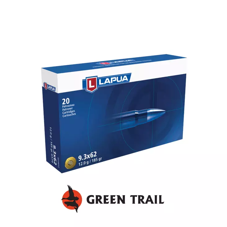 Lapua OT 9,3x62 12,0g 20kpl Harjoituspatruuna - Kiväärin kaliiperi 9,3x62 - 6418267103855 - 1