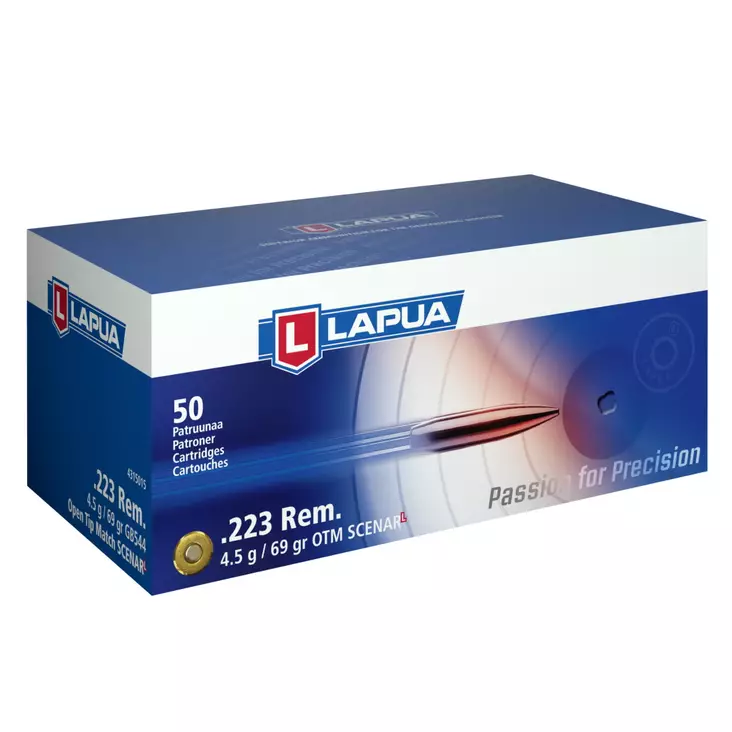 Lapua Scenar .223 Rem 4,5g 50kpl - Kiväärin kaliiperit .222-.243 - 6418267103305 - 1
