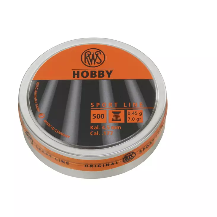RWS Hobby 4,5mm 0,45g 500kpl - Ilma-aseen panokset - 4000294136405 - 1