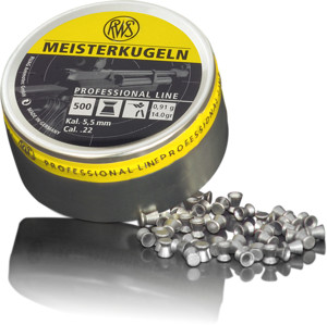 RWS Meisterkugeln 5,5mm 0,91g 2500kpl - Ilma-aseen panokset - 4000294135935 - 1