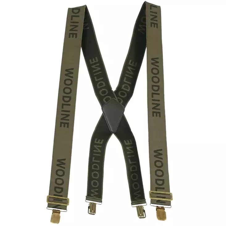Woodline Henkselit Vihrreä/Ruskea 50mm Klipsit - Vyöt ja Henkselit - 7333080056395 - 1