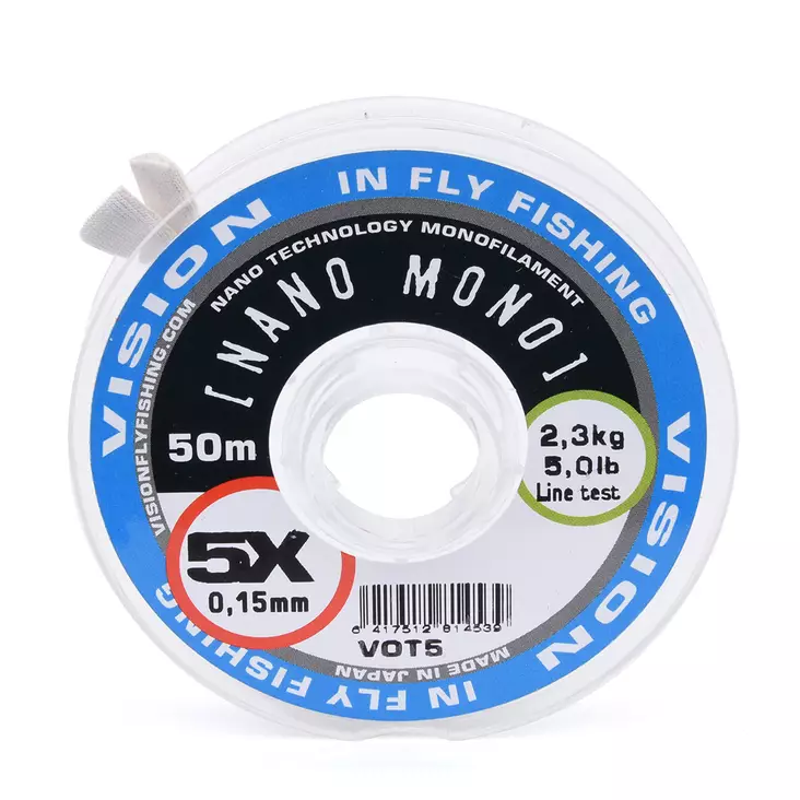 Vision Nano Mono Tippet -perukemateriaali - Perhosiimat ja perukkeet - 6417512814485 - 1