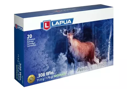Lapua Naturalis .308win 11,0g 20kpl - Kiväärin kaliiperi .308 - 6418267103466 - 1